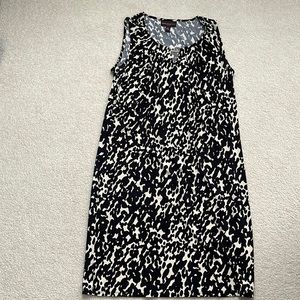 Black and Tan sleeveless dress.